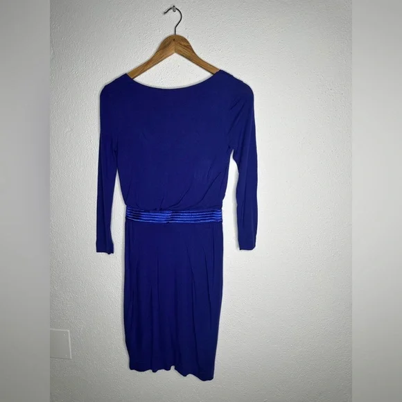 Mango Royal Blue Long Sleeve Dress - Picture 2 of 7